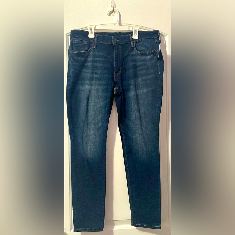 🔴NWT Old Navy Navy Blue Women’s Mid-Rise Skinny Jeans Size 14 Petite